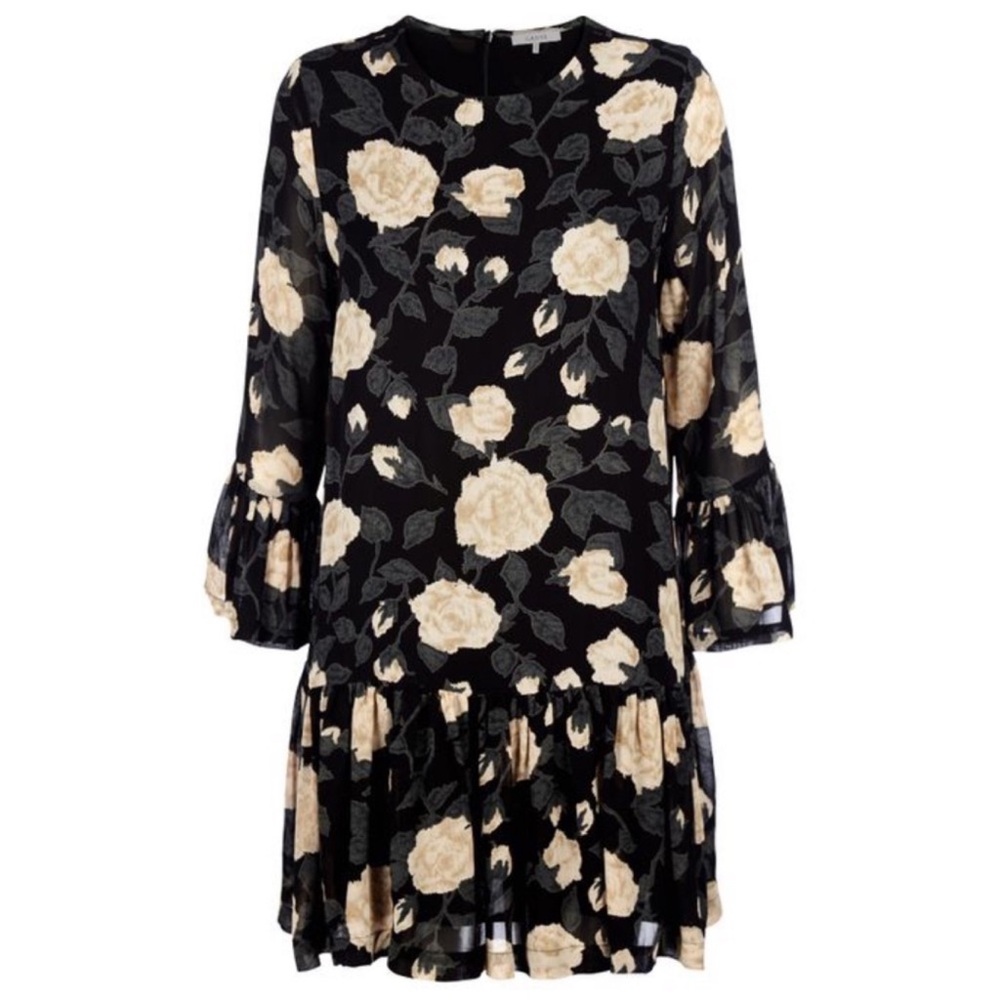 Ganni - Carlton Georgette Floral Print Dress -  size 4 - Excellent Condition